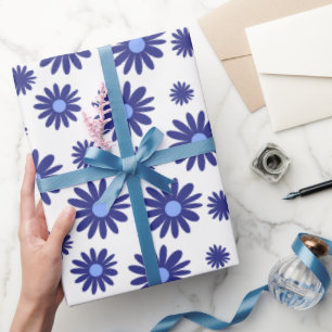 Blue Daisy Wrapping Paper