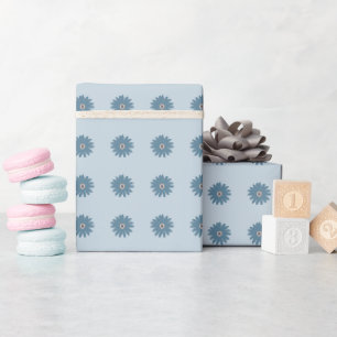 Blue Daisy Wrapping Paper