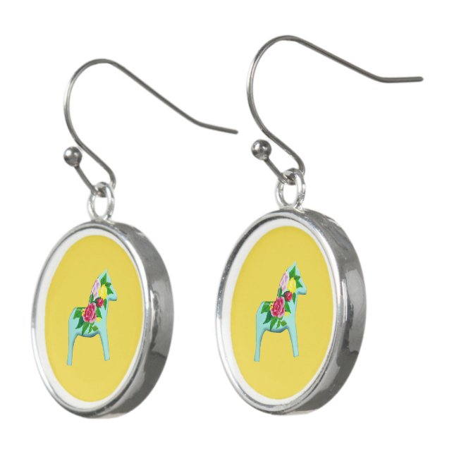 blue dala earrings (Angled)