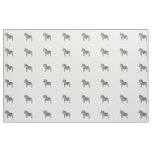 Blue Dala Horse Fabric