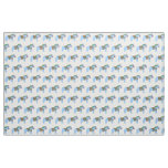Blue Dala Horse Fabric