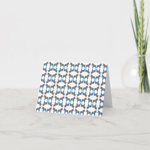 Blue Dala Horse Note Card