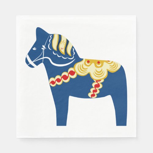 Blue Dala Horse Paper Napkins