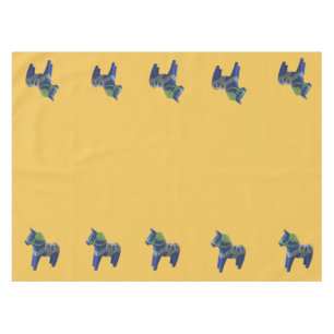Blue Dala Horse Tablecloth