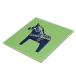 Blue Dala Horses Tile