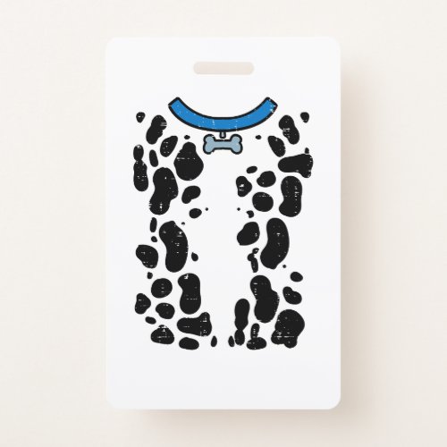 Blue Dalmatian Costume Funny Halloween Dog Men Wom Badge