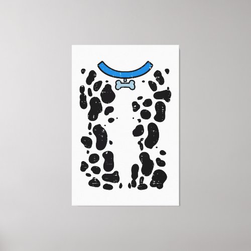 Blue Dalmatian Costume Funny Halloween Dog Men Wom Canvas Print