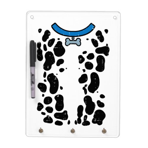 Blue Dalmatian Costume Funny Halloween Dog Men Wom Dry Erase Board