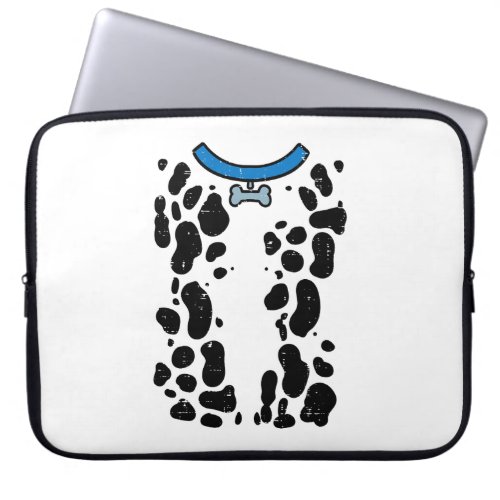 Blue Dalmatian Costume Funny Halloween Dog Men Wom Laptop Sleeve