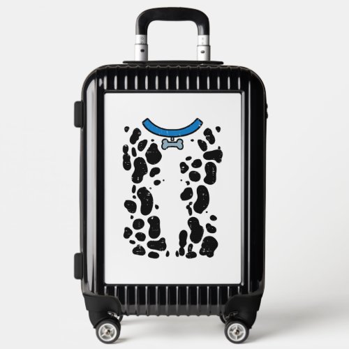 Blue Dalmatian Costume Funny Halloween Dog Men Wom Luggage