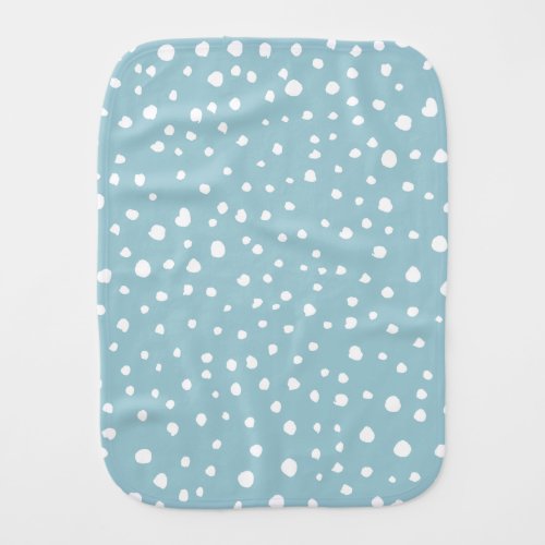 Blue Dalmatian Spots Dalmatian Dots Dotted Print Baby Burp Cloth