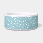 Blue Dalmatian Spots, Dalmatian Dots, Dotted Print Bowl<br><div class="desc">Cute,  fun and adorable dalmatian spots pattern in blue and white color. Modern and trendy gift,  perfect for dalmatian lover in your life.</div>