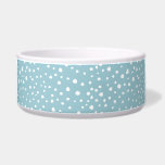 Blue Dalmatian Spots, Dalmatian Dots, Dotted Print Bowl<br><div class="desc">Cute, fun and adorable dalmatian spots pattern in blue and white color. Modern and trendy gift, perfect for dalmatian lover in your life.</div>