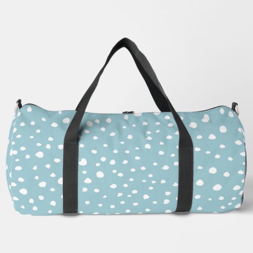 Blue Dalmatian Spots Dalmatian Dots Dotted Print Duffle Bag
