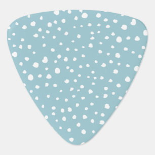 Blue Dalmatian Spots, Dalmatian Dots, Dotted Print Guitar Pick