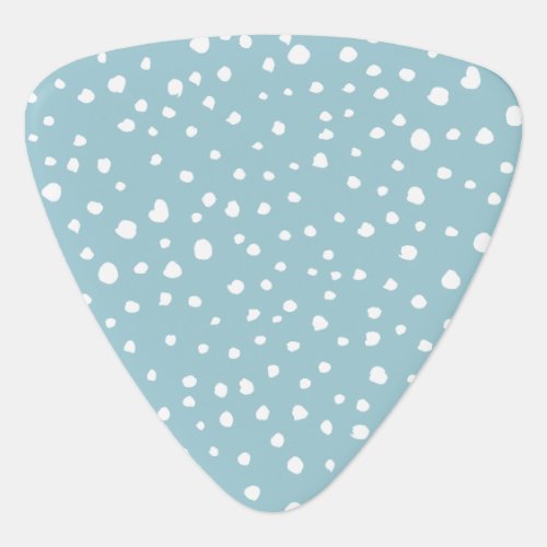 Blue Dalmatian Spots Dalmatian Dots Dotted Print Guitar Pick