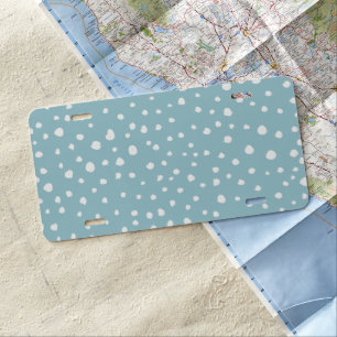 Blue Dalmatian Spots, Dalmatian Dots, Dotted Print License Plate