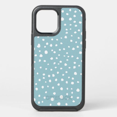 Blue Dalmatian Spots Dalmatian Dots Dotted Print OtterBox Symmetry iPhone 12 Case