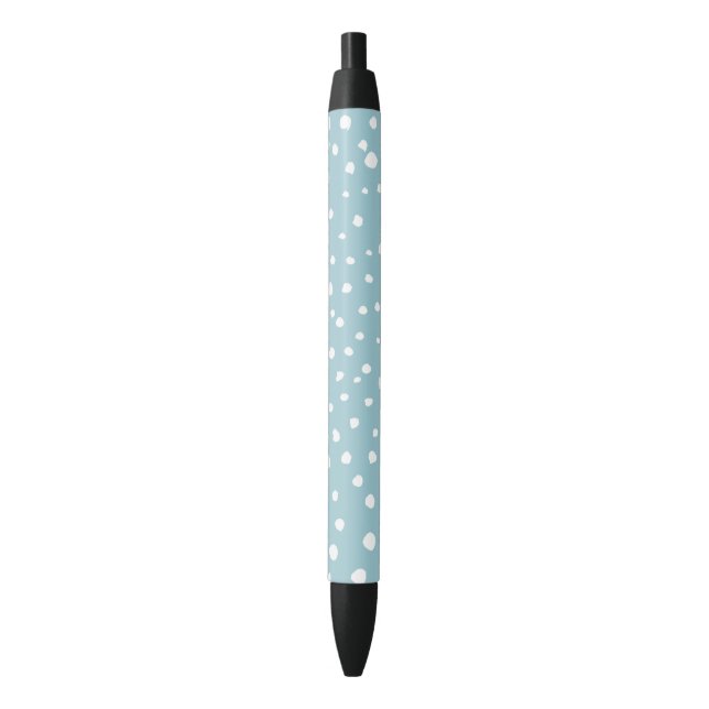 Blue Dalmatian Spots, Dalmatian Dots, Dotted Print Pen (Front Vertical)