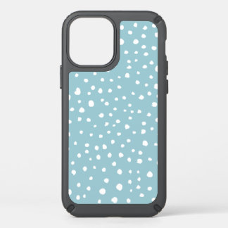 Blue Dalmatian Spots, Dalmatian Dots, Dotted Print Speck iPhone 12 Case