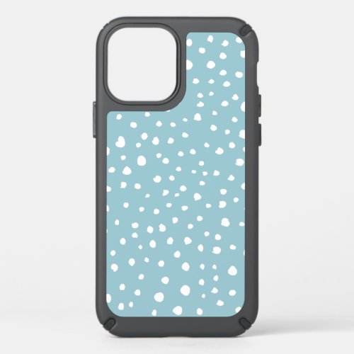 Blue Dalmatian Spots Dalmatian Dots Dotted Print Speck iPhone 12 Case