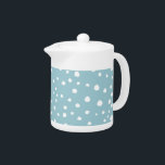 Blue Dalmatian Spots, Dalmatian Dots, Dotted Print Teapot<br><div class="desc">Cute,  fun and adorable dalmatian spots pattern in blue and white color. Modern and trendy gift,  perfect for dalmatian lover in your life.</div>