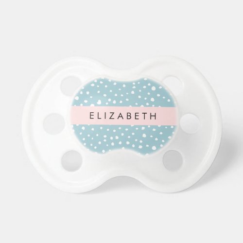 Blue Dalmatian Spots Dalmatian Dots Your Name Pacifier