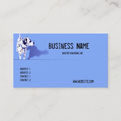 Blue Dalmation Dog Business Card