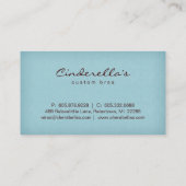 Blue Damask Buttons Bra / Salon business card (Back)
