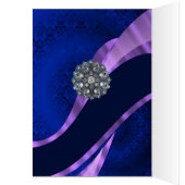 Blue damask & crystal cards (Inside (Left))