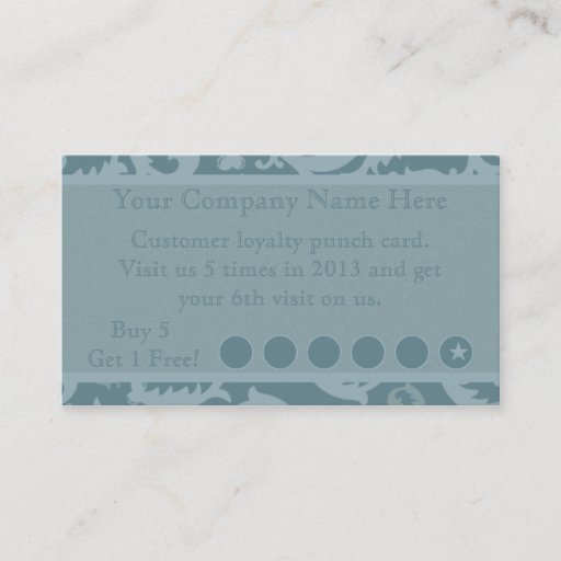 Customizable Discount Promotional Punch Card Business Card