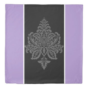 Blue, damask Duvet Cover 