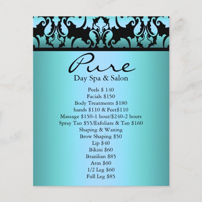 Blue Damask Flyer (Front)