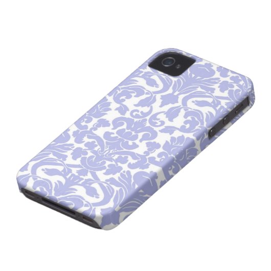 Blue Damask iPhone 4 Case (Bottom)