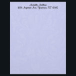 Blue Damask Letterhead<br><div class="desc">A vintage-looking damask pattern in blue creates beautiful stationery that's easy to personalize with your name or logo.  The back is plain blue,  in the same shade as the background.</div>