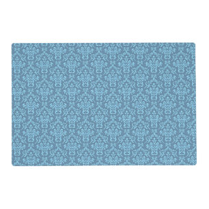 Blue Damask Pattern Placemat