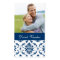 Blue Damask Photo Wedding Drink Voucher