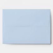 Blue Damask Return Address A7 Envelope for 5x7's (Back (Top Flap))