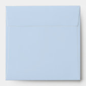 Blue Damask Return Address Envelope for 5" Square (Back (Top Flap))