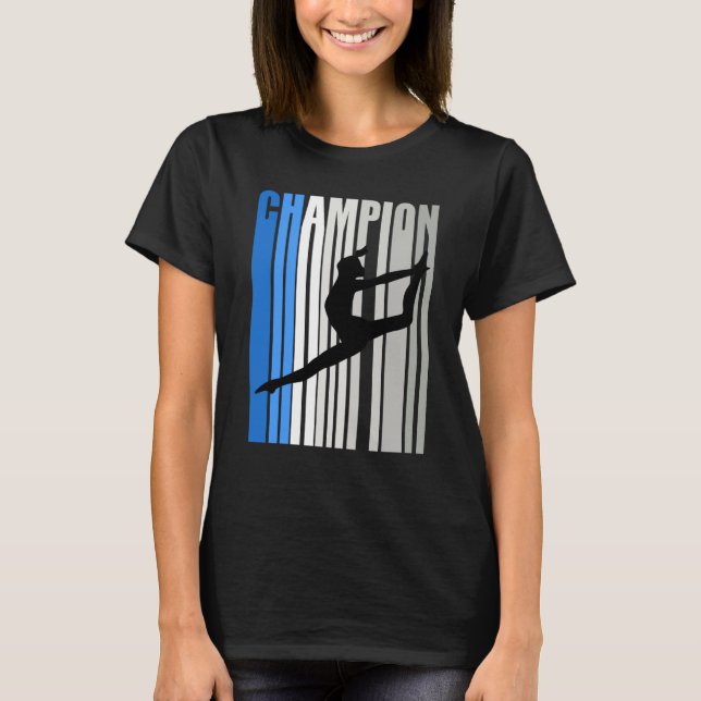 Blue Dance Champion Girls Birthday Outside Dance C T-Shirt (Front)