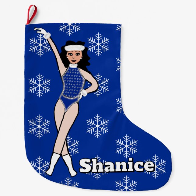 Blue Dancer  #2 Christmas Stocking (Front)