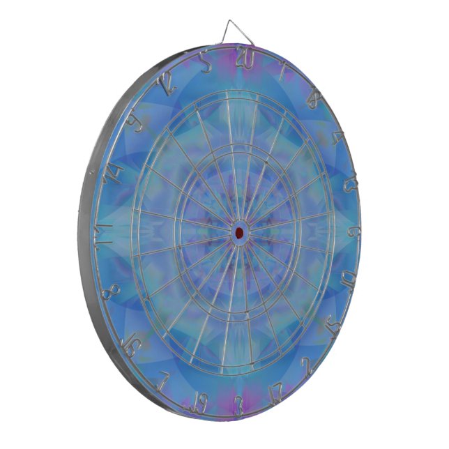 Blue Dancer Dartboard With Darts (Front Left)
