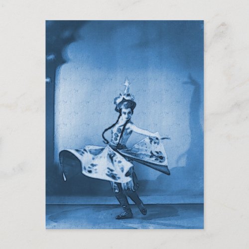 Blue Dancer Digital Art Postcard