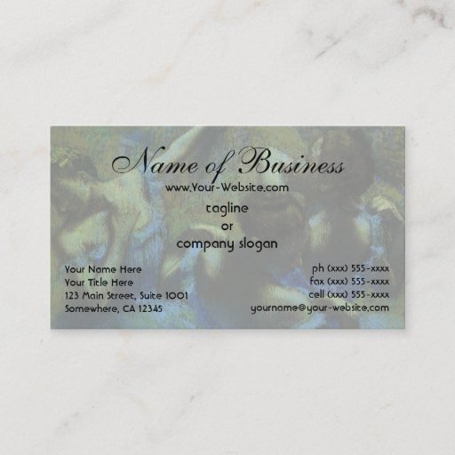 Customizable Blue Dancers by Edgar Degas Business Card Templates