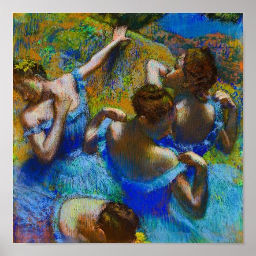 Blue Dancers by Edgar Degas Poster