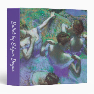 Blue Dancers by Edgar Degas, Vintage Impressionism 3 Ring Binder