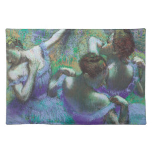 Blue Dancers by Edgar Degas, Vintage Impressionism Cloth Placemat