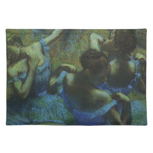Blue Dancers by Edgar Degas Vintage Impressionism Cloth Placemat