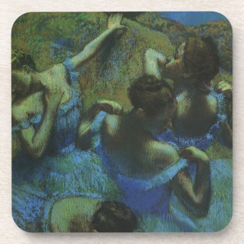 Blue Dancers by Edgar Degas Vintage Impressionism Coaster