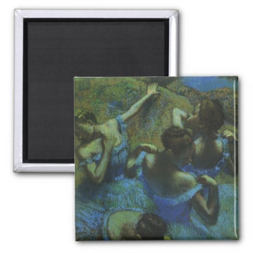 Blue Dancers by Edgar Degas Vintage Impressionism Magnet